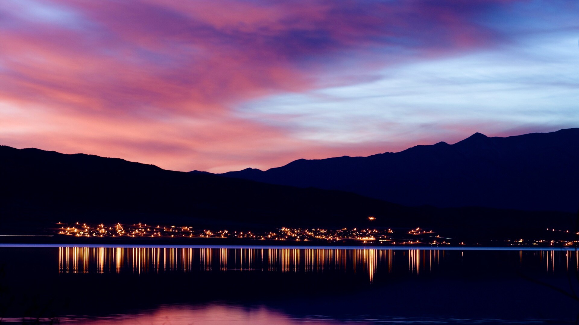 Закат на озере Юта обои