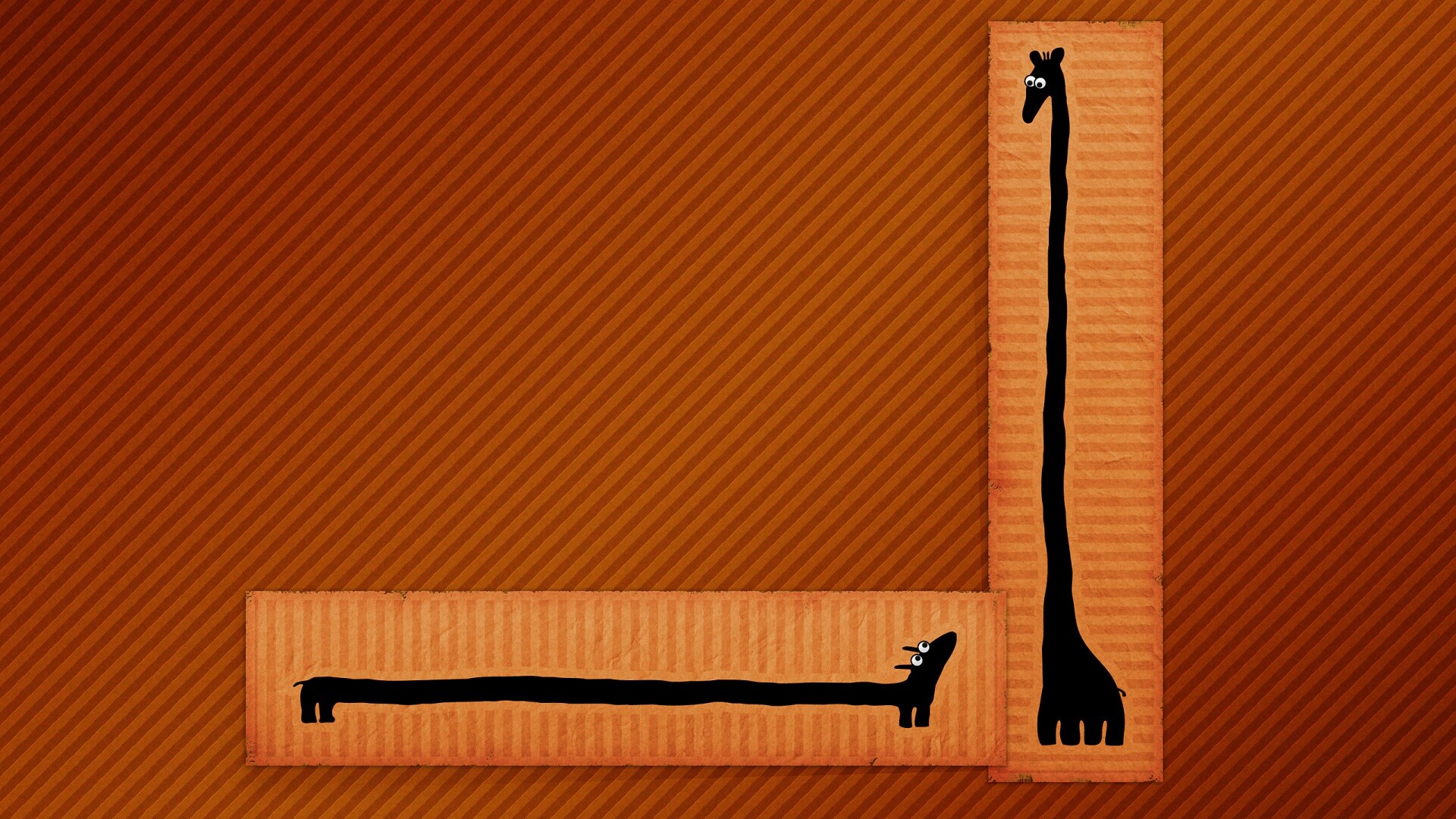 Жираф и такса обои