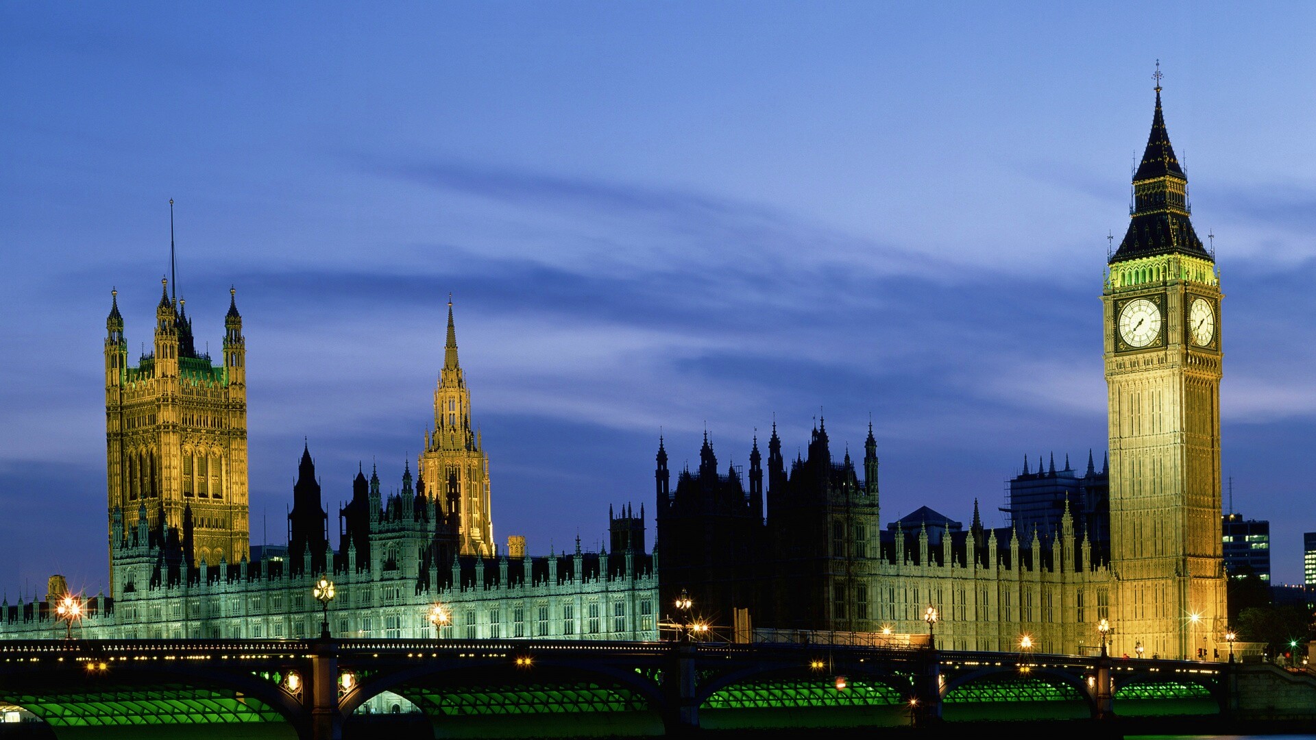 Биг Бен и здание парламента ночью обои