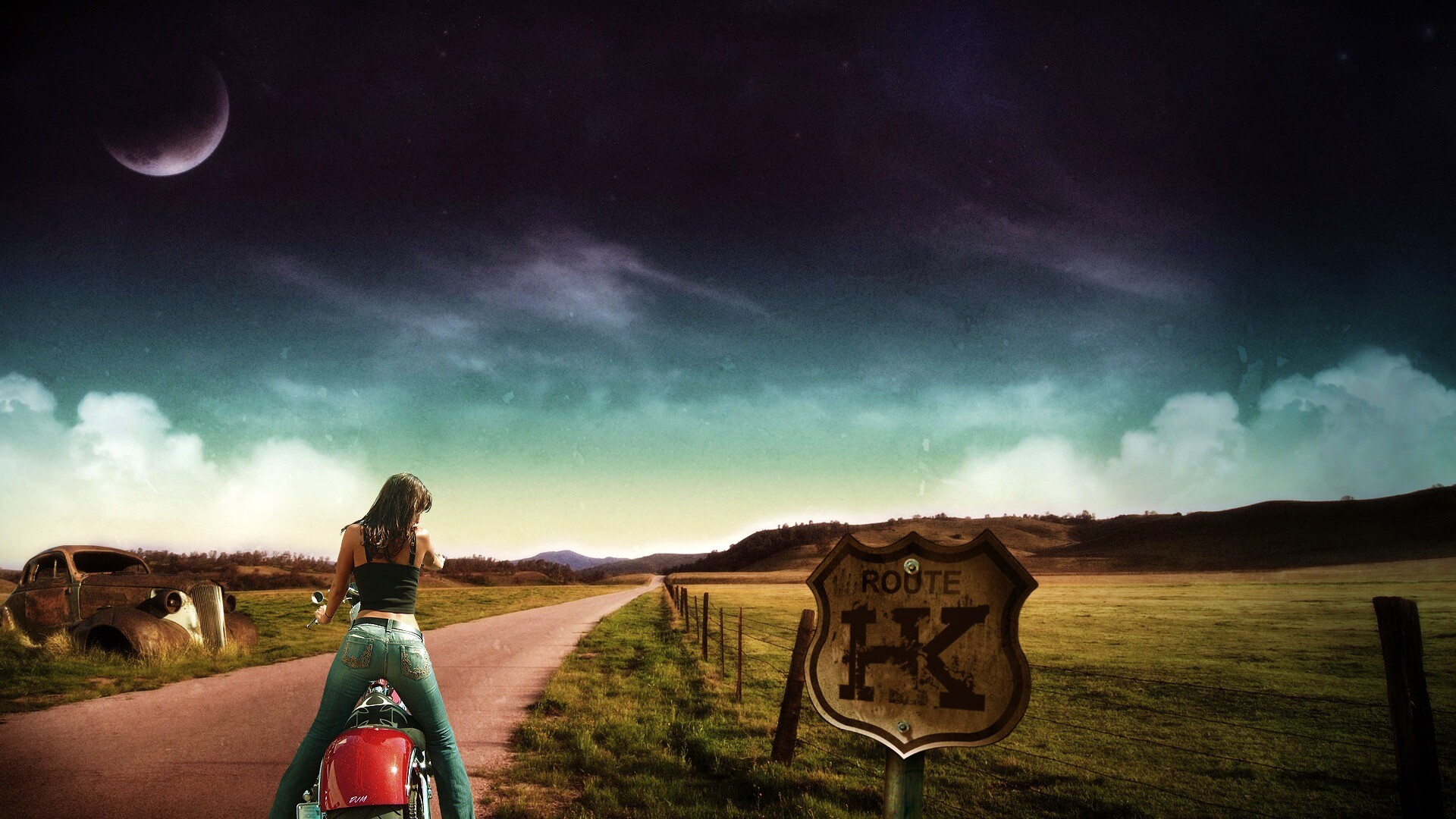 Путешествие на мотоцикле обои