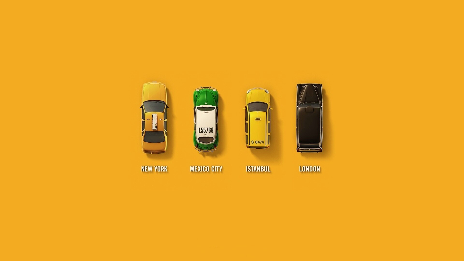 Такси в разных странах мира обои