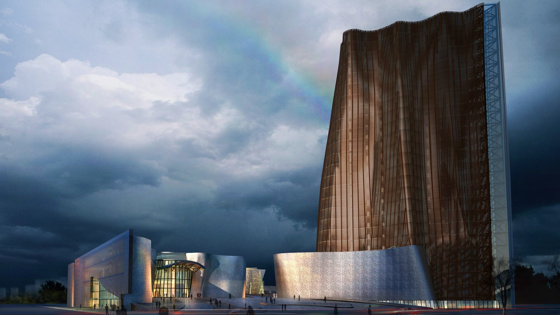 Здание обои