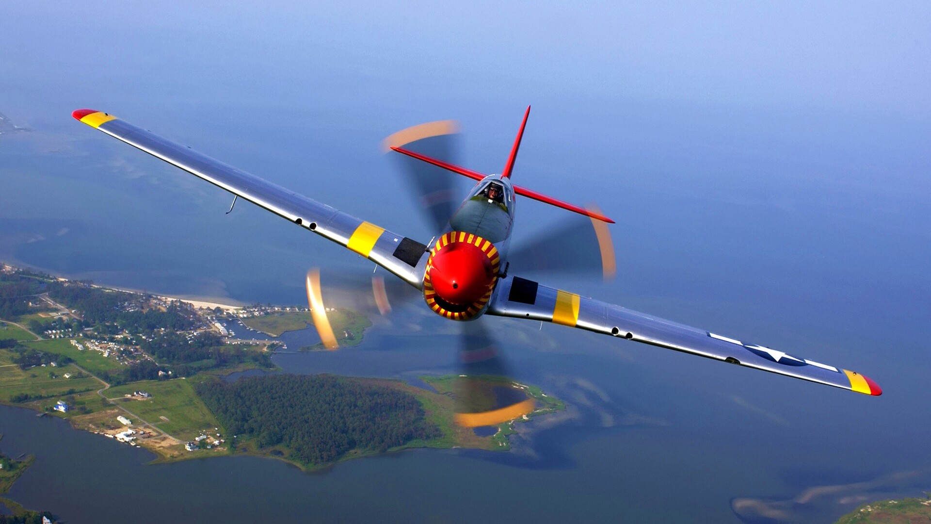 Пропеллерный самолёт обои