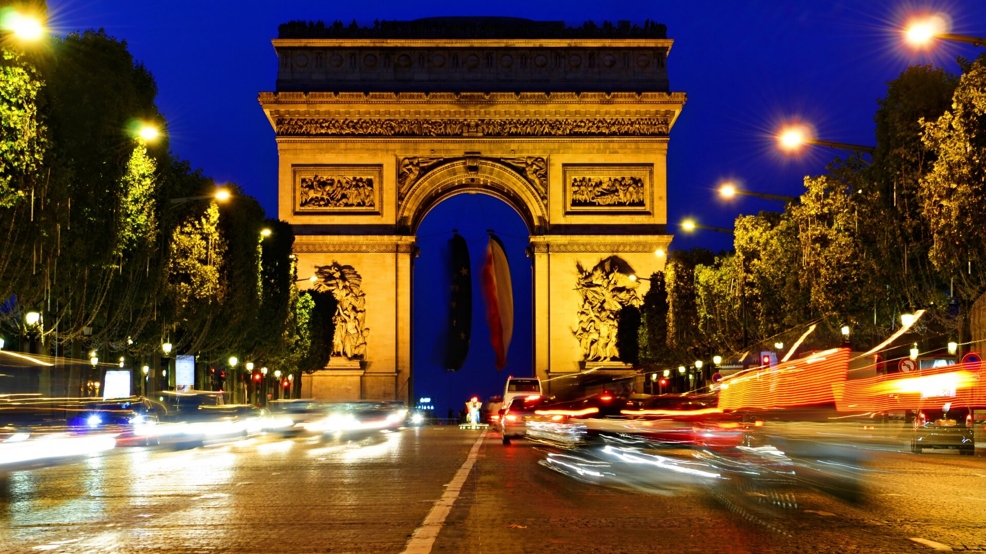 Арка на елисейских полях обои