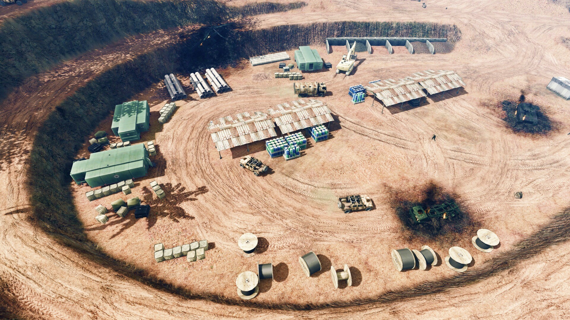 Вид на карьер из Crysis обои