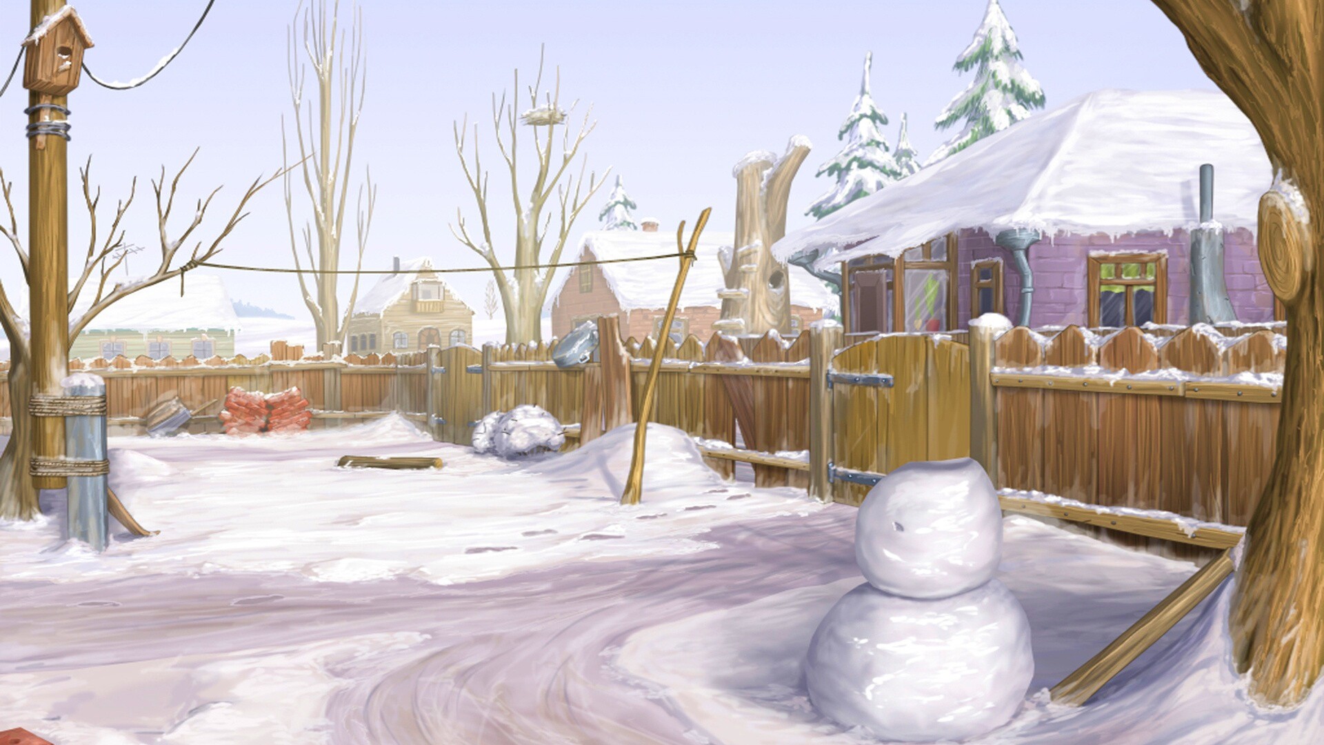 Снеговик обои