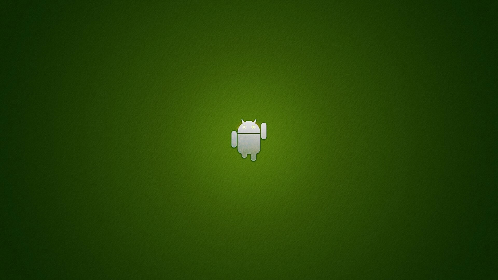 Логотип Android на зеленом фоне обои