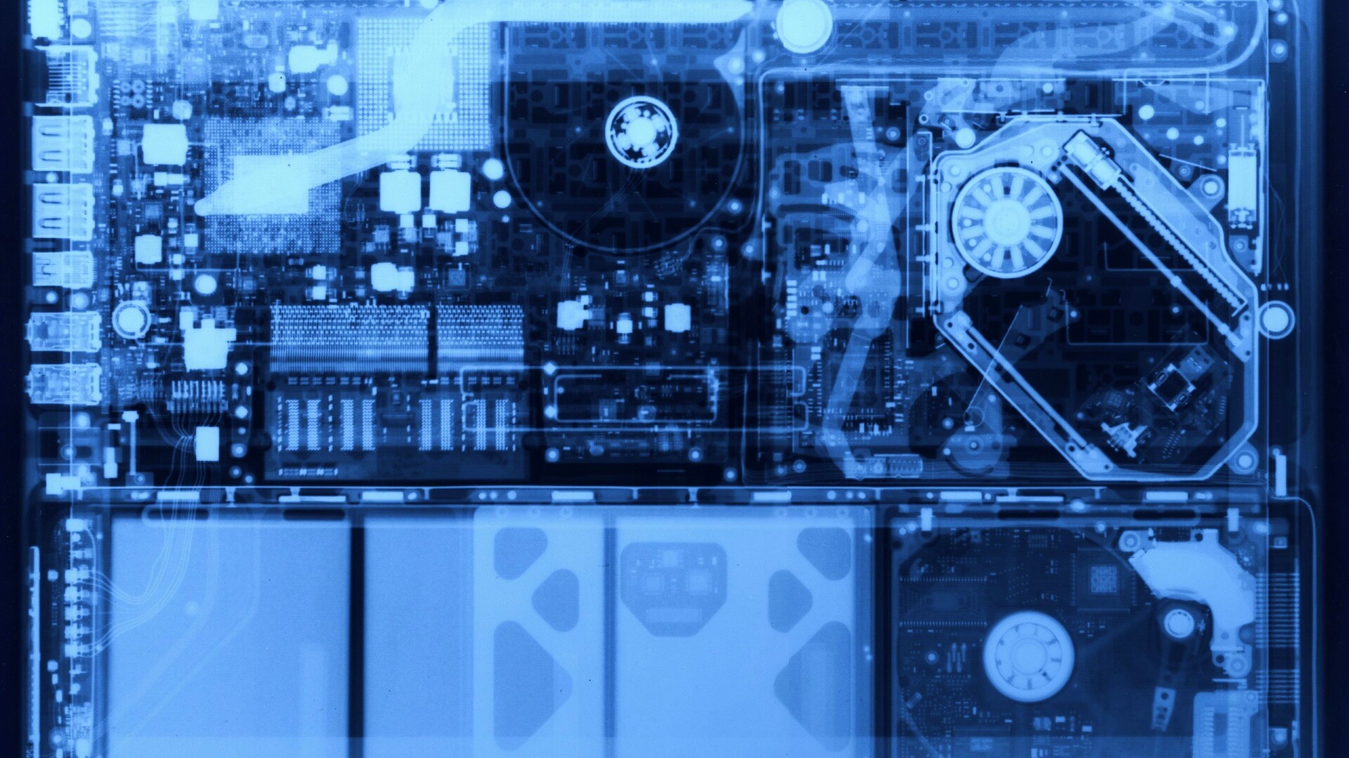 Рентгеновский снимок ноутбука обои