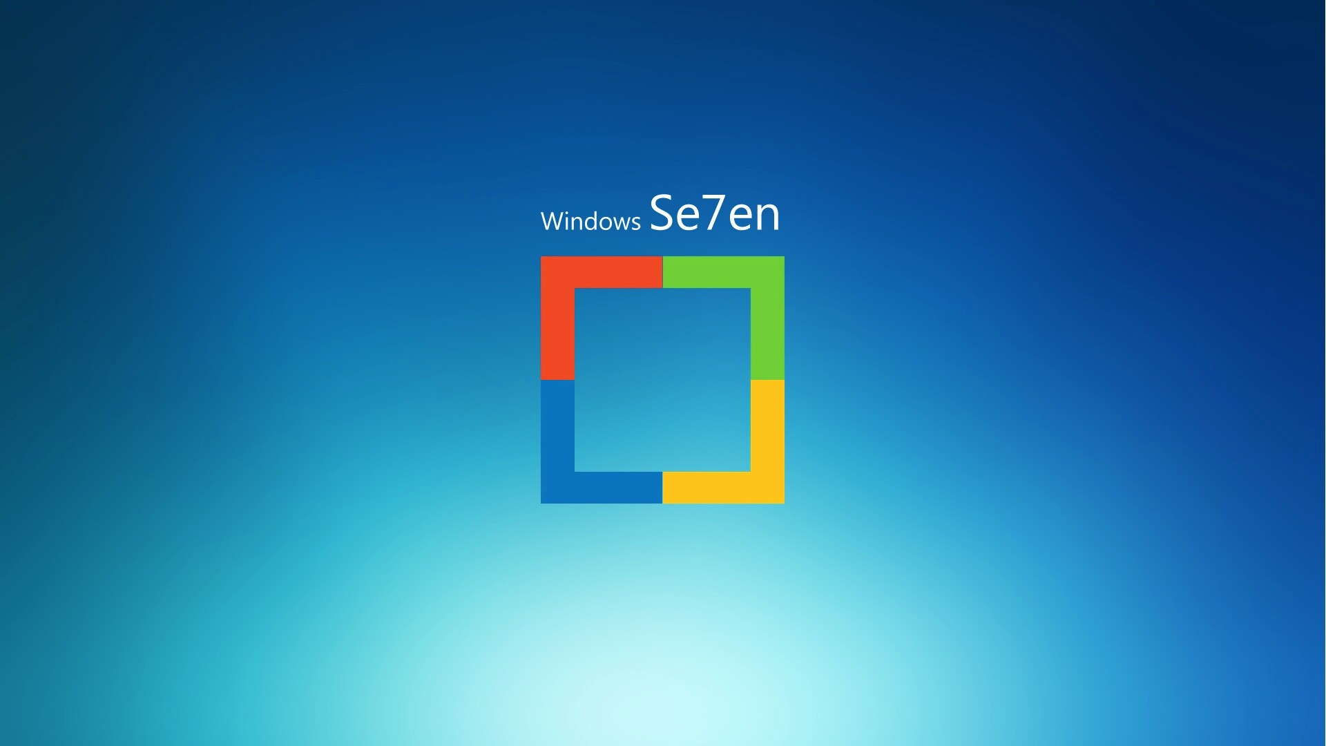 Квадратное лого Windows Seven обои