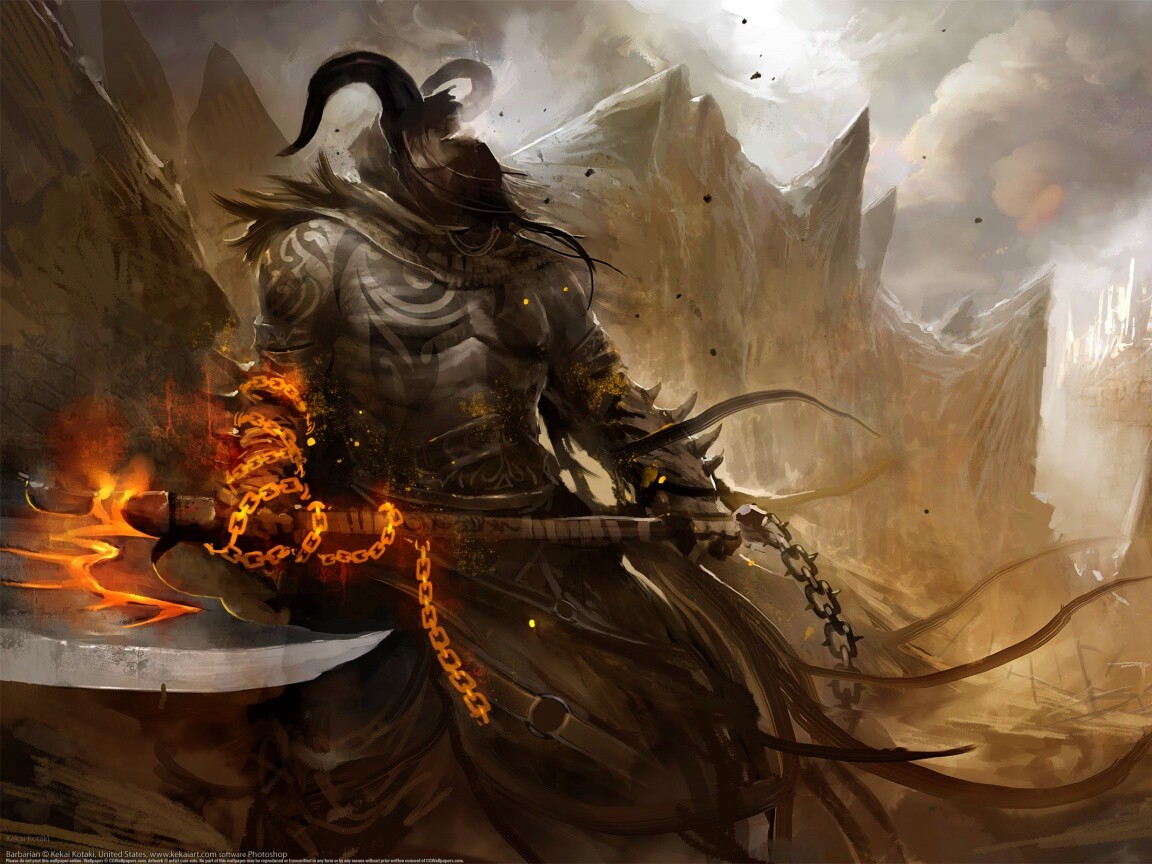 Демон с топором обои