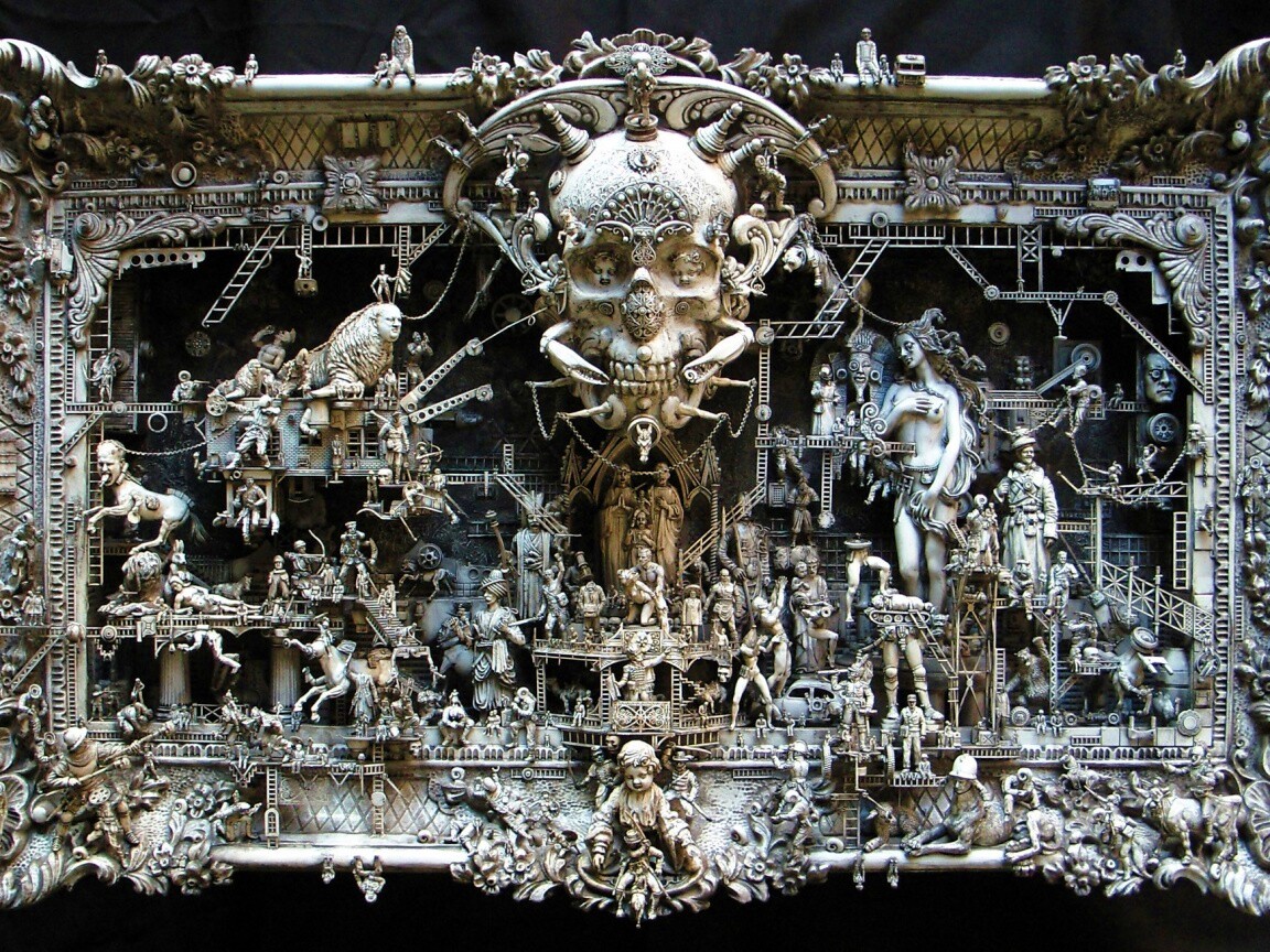 Адская скульптура обои