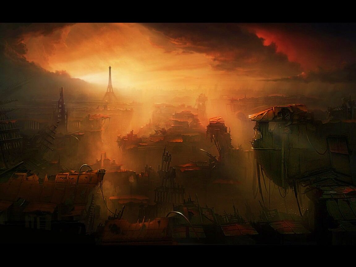 Постапокалиптический Париж обои