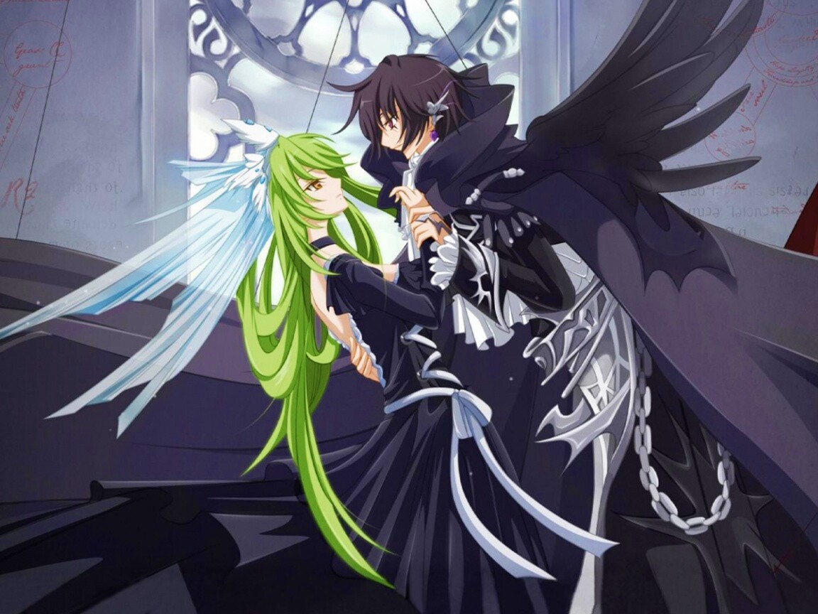 Танец под витражом обои