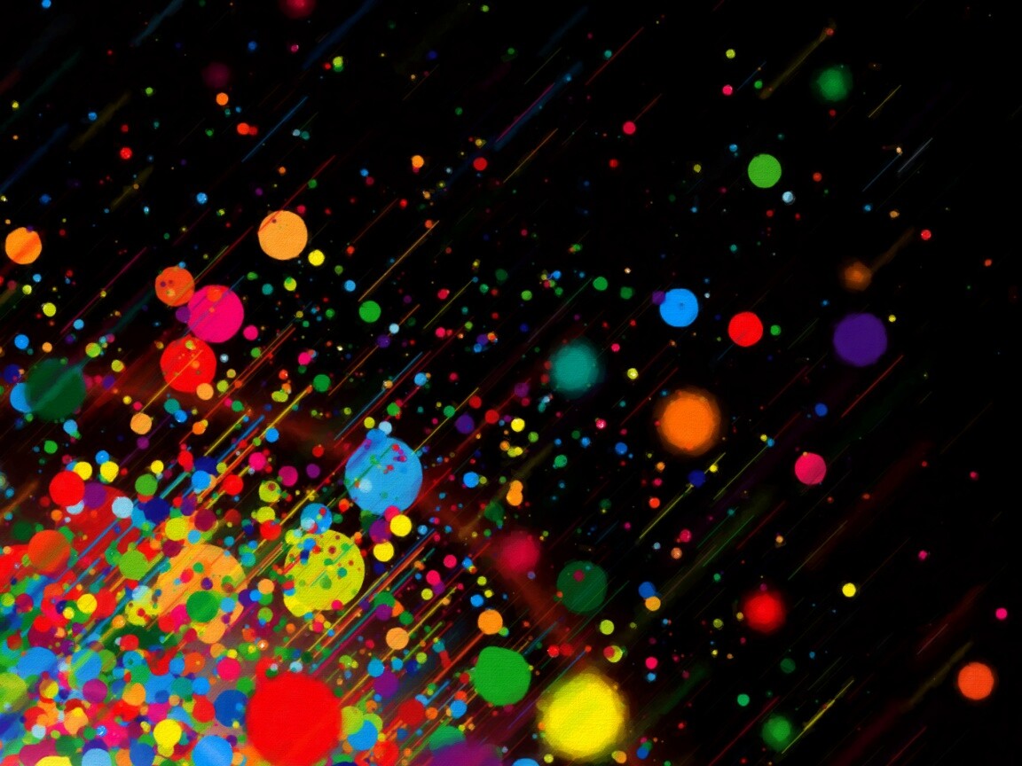 Полёт разноцветных кругов обои