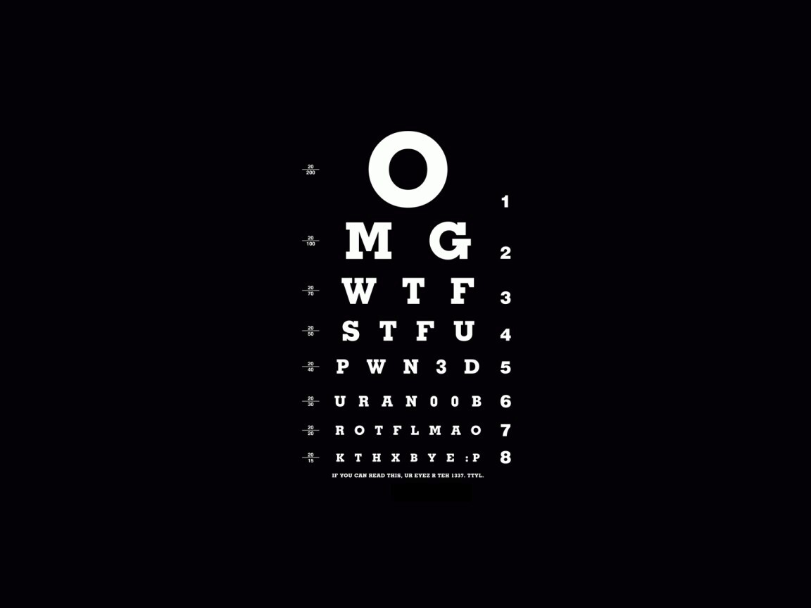 Таблица для проверки зрения обои