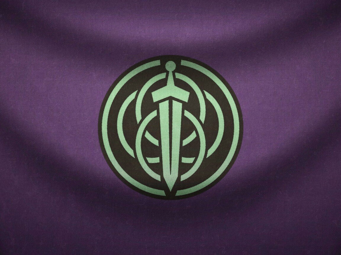 Меч на фоне колец обои