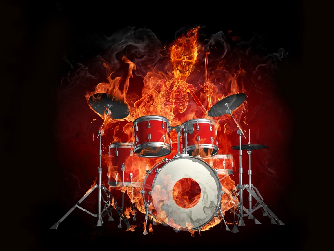 Огненный барабанщик обои