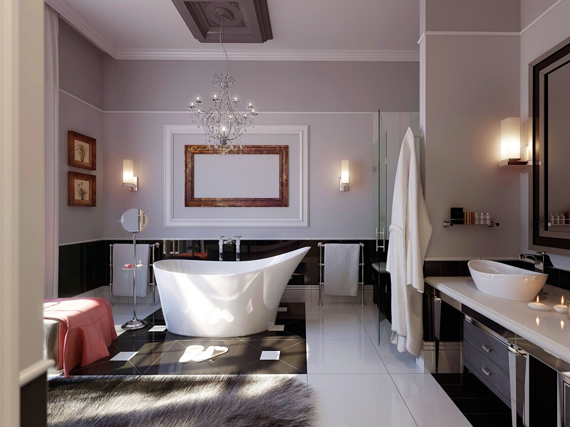 Современная ванна обои