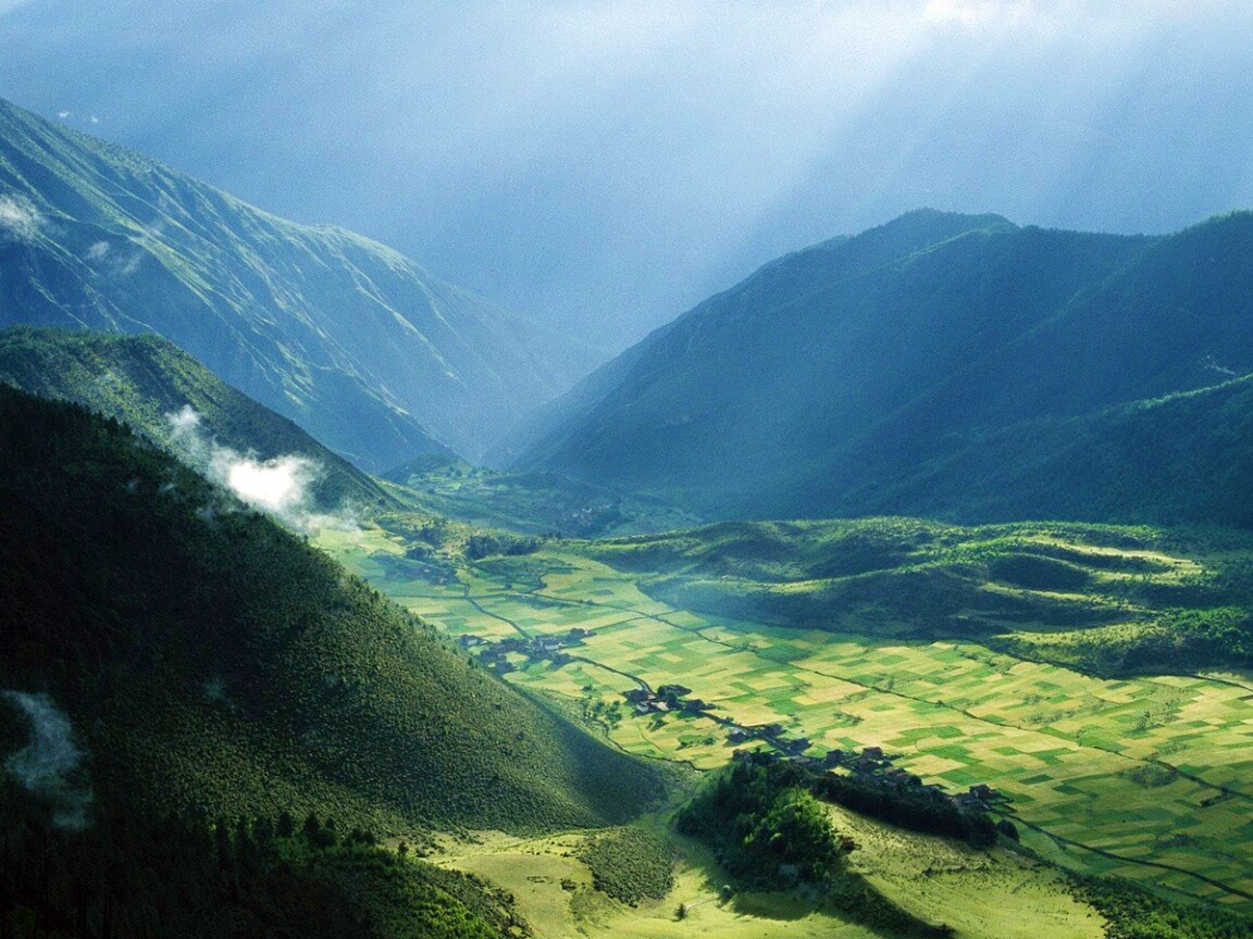 Горная долина обои