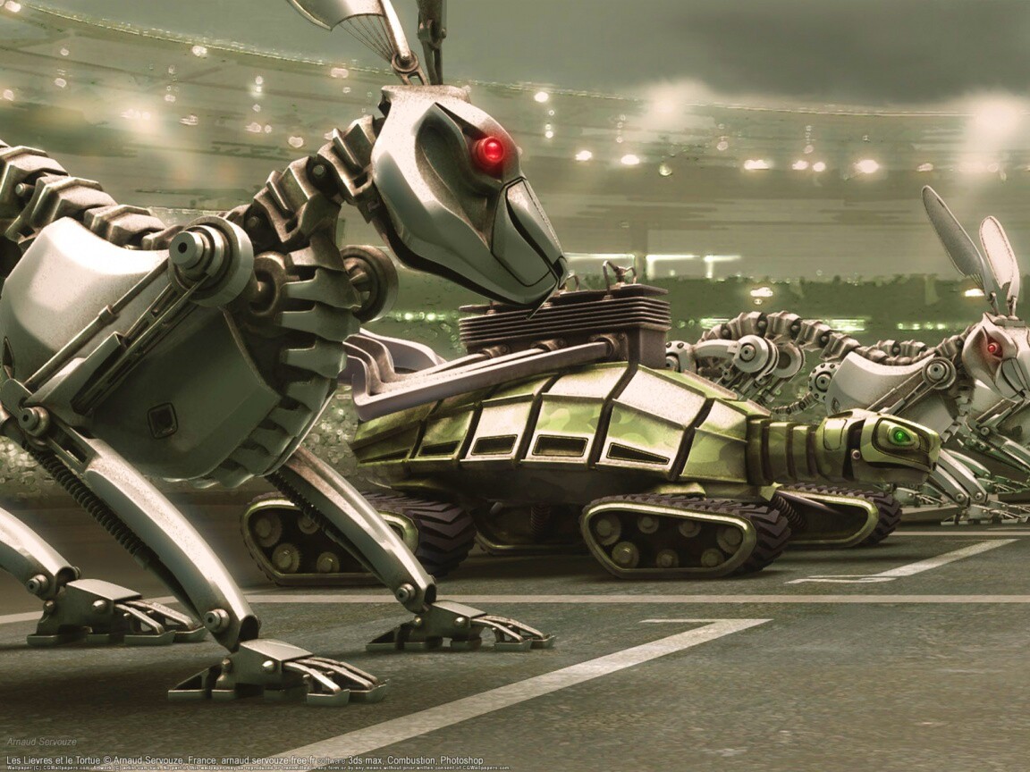 Роботы на старте обои