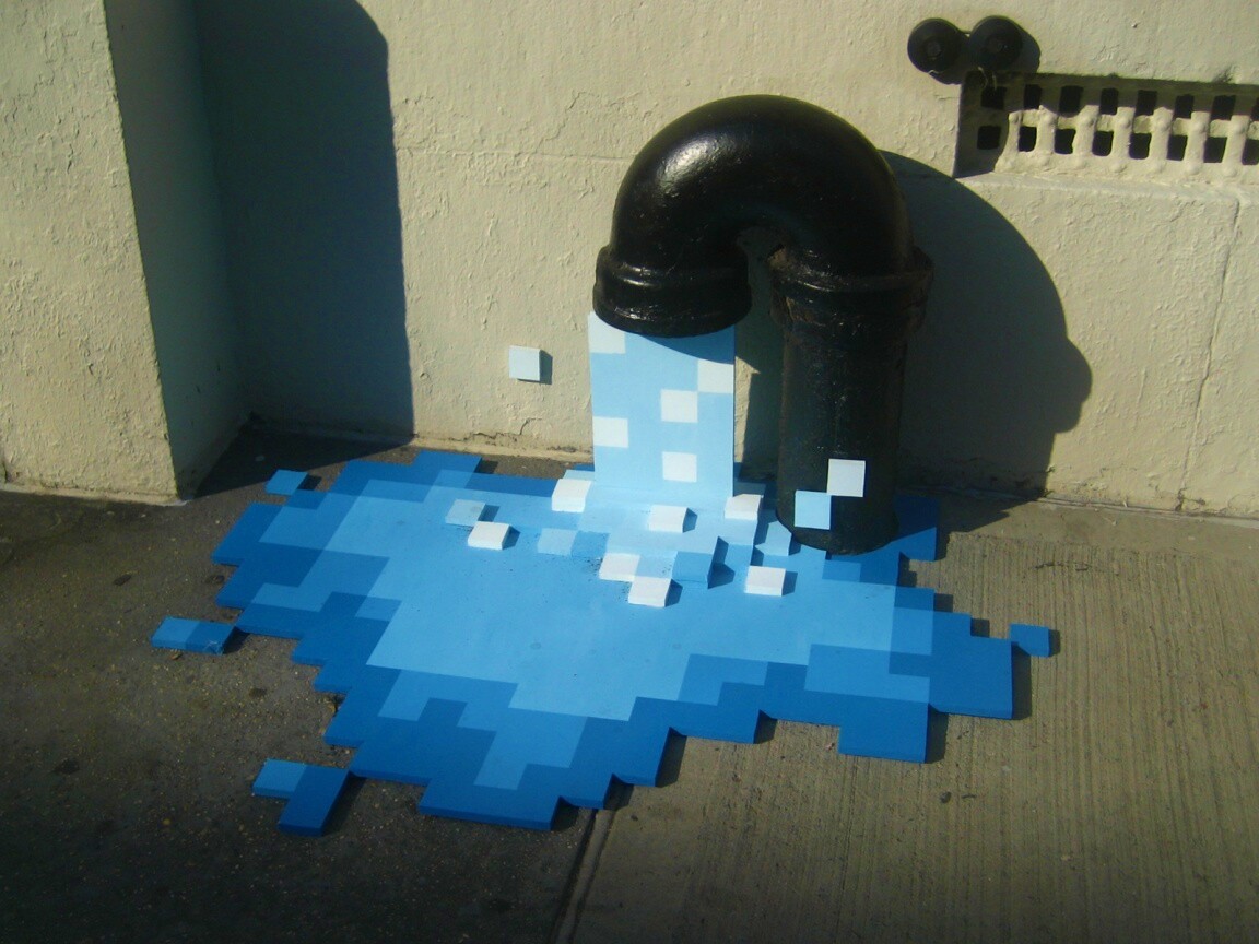 Пиксельный поток обои