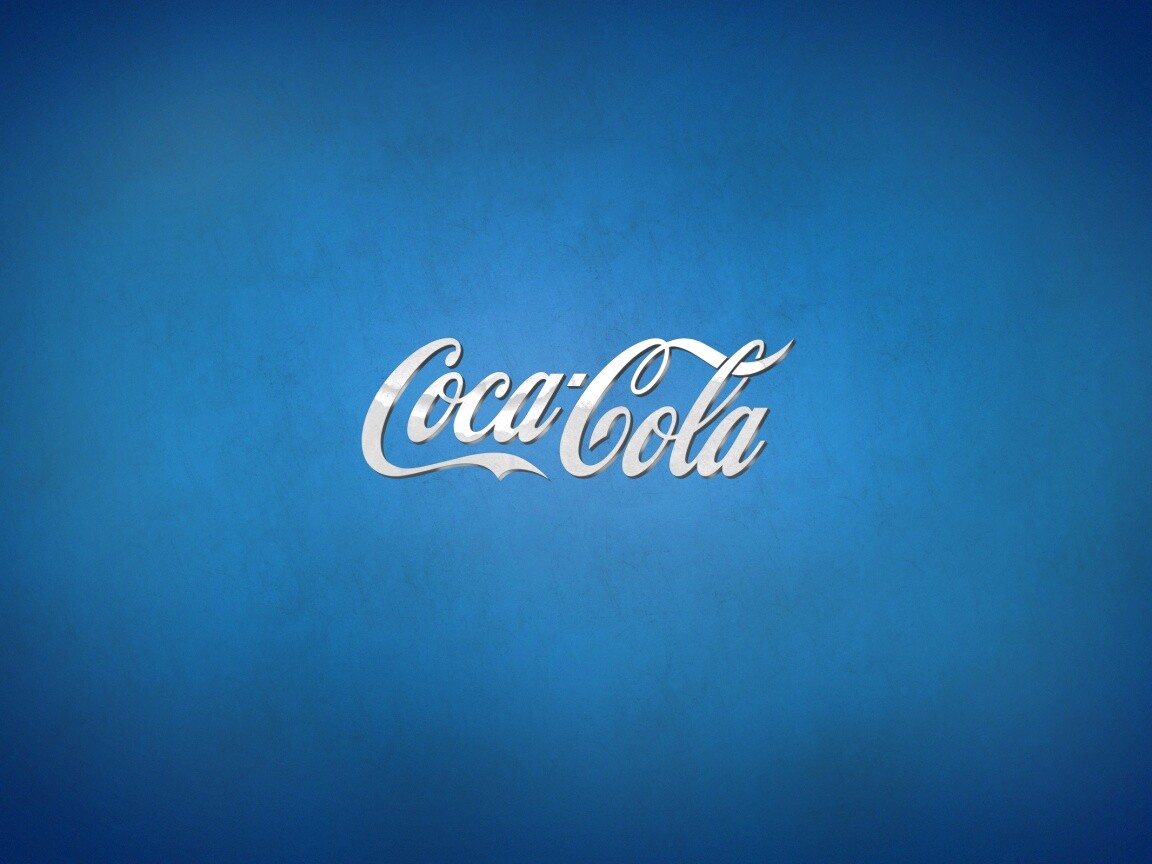 Синий логотип Coca-Cola обои