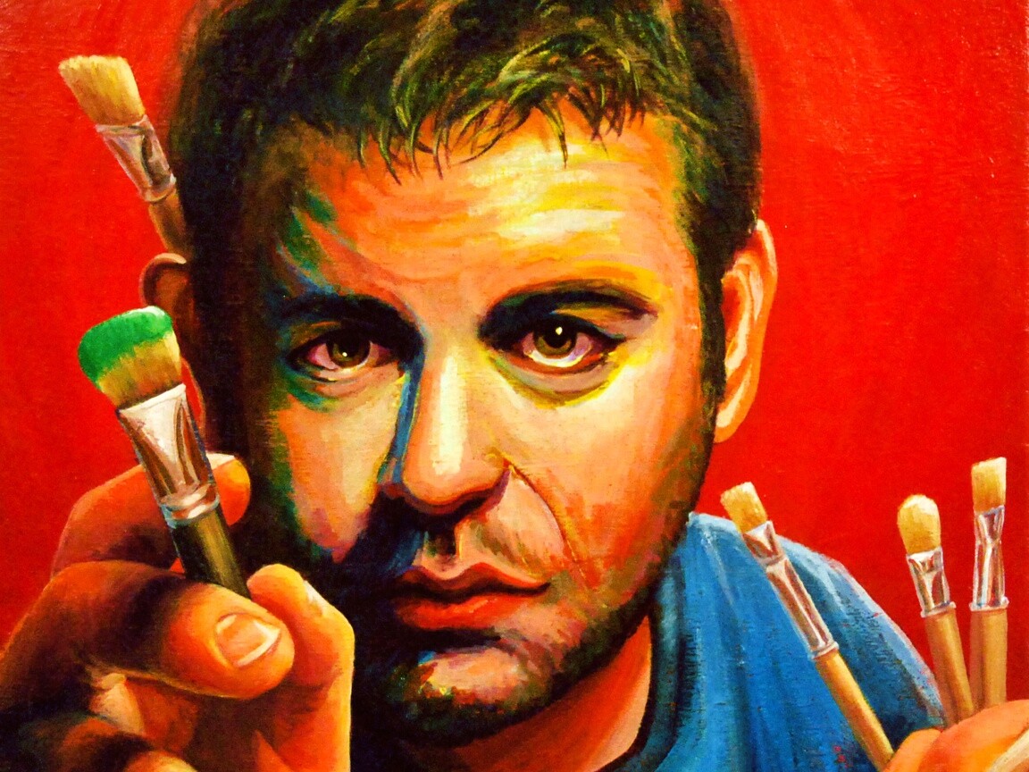 Нарисованный художник обои