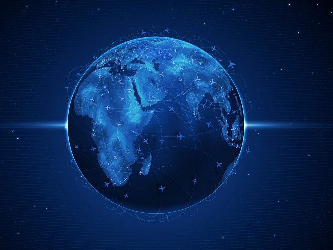 Маршруты самолетов обои