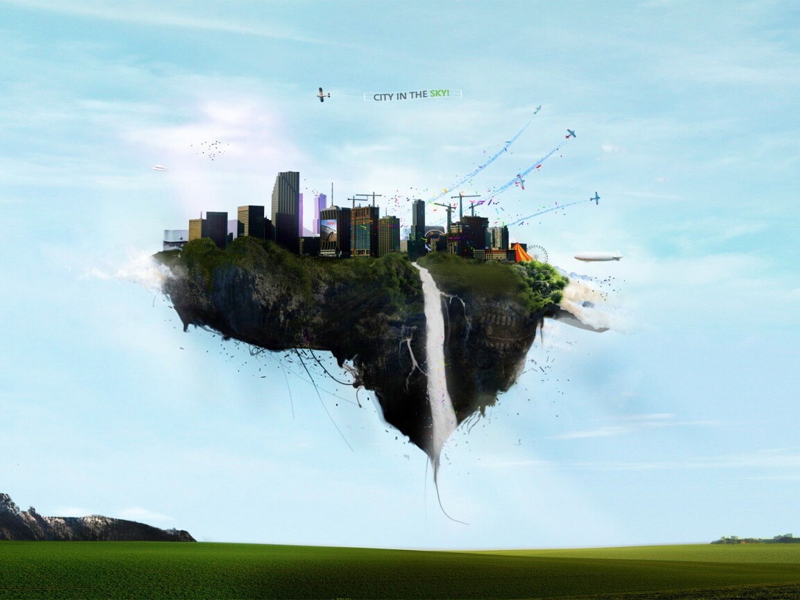 Небесный город обои