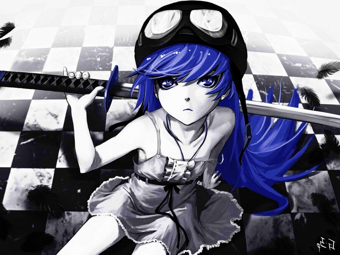 Девушка с катаной обои