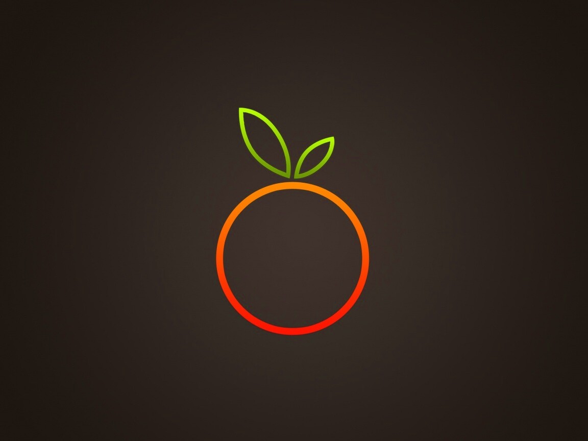 Стилизованная апельсинка обои