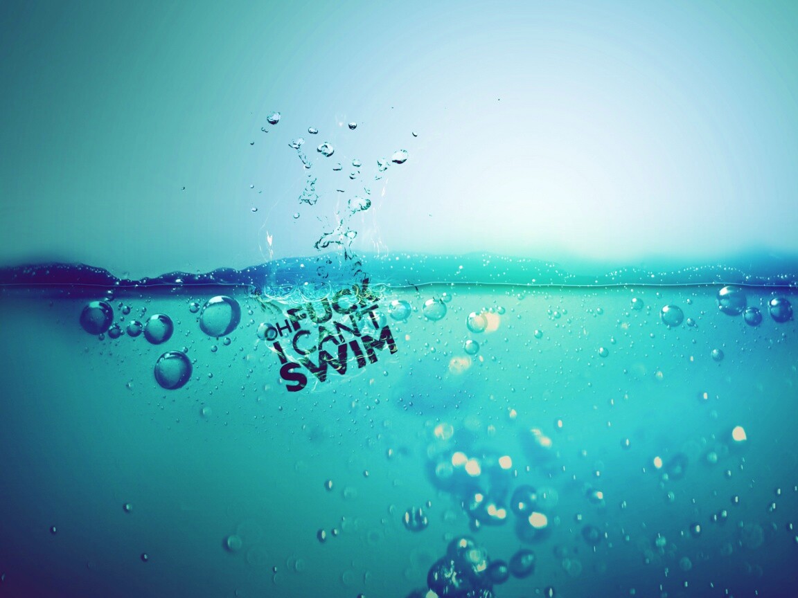 Oh fuck i cant swim обои