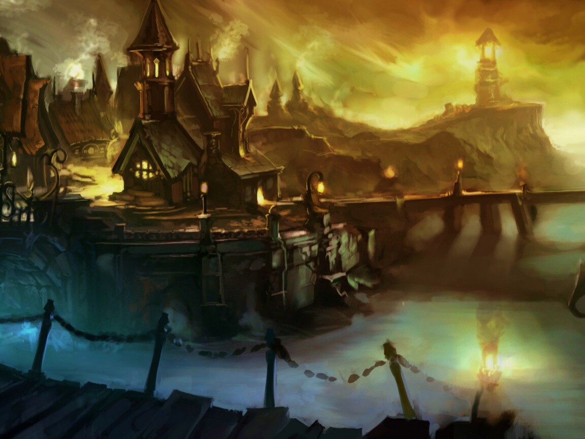 Волшебная деревня обои