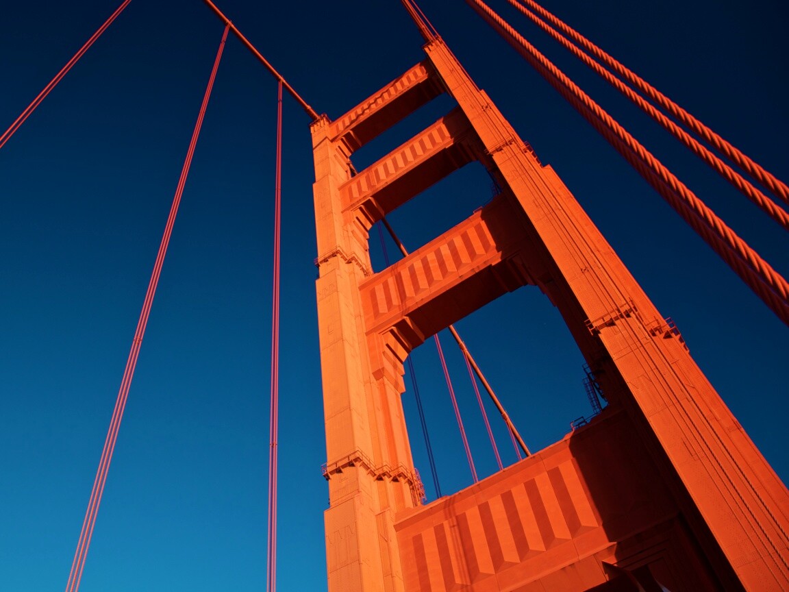 Опора моста Золотые Ворота обои