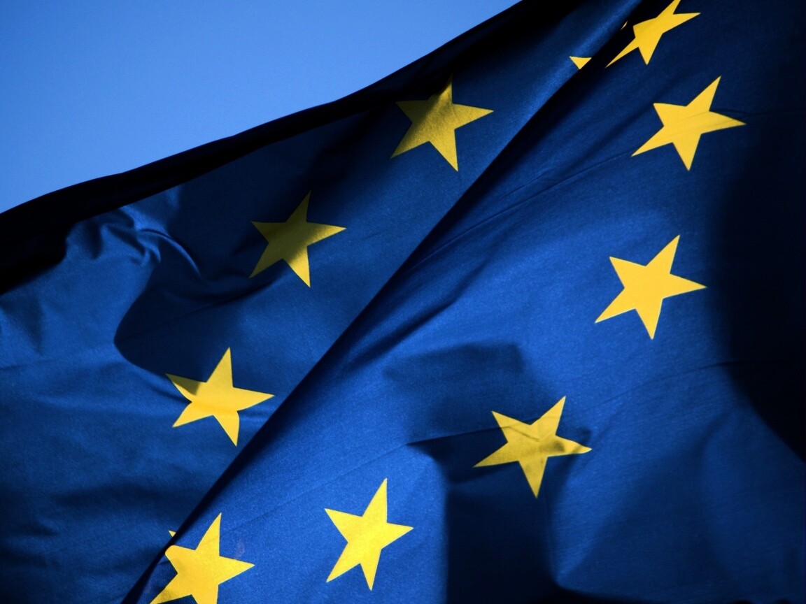Синий флаг Евросоюза (европейского союза) обои