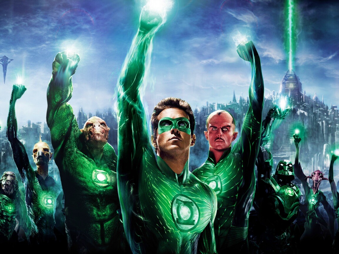 Зеленый фонарь обои