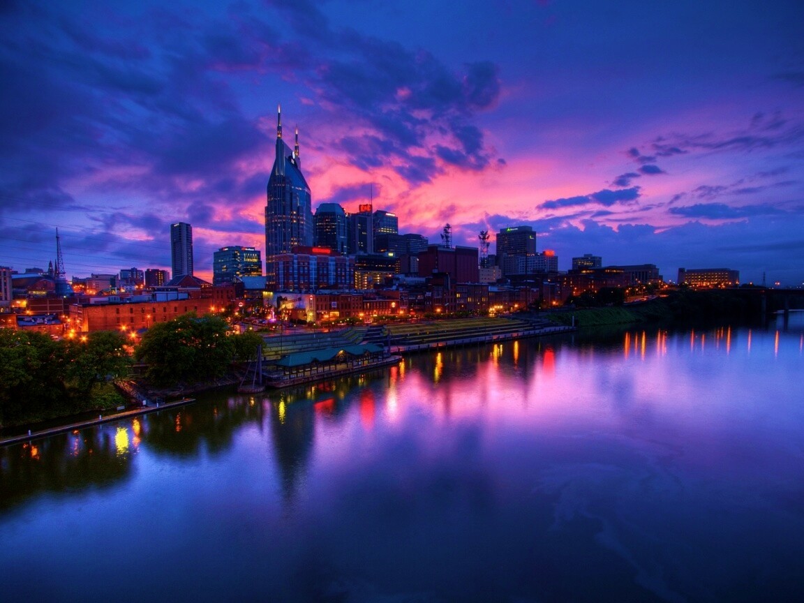 Ночной город обои