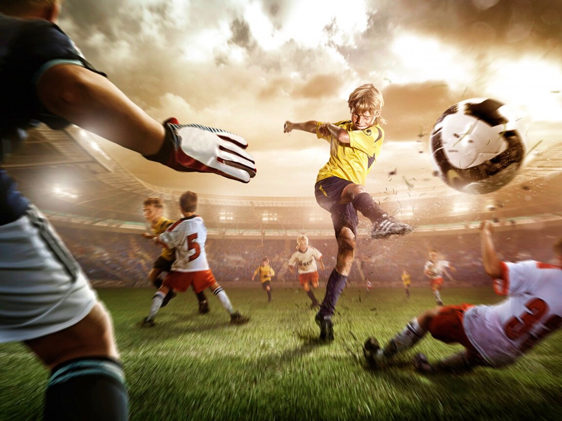 Игра в футбол обои