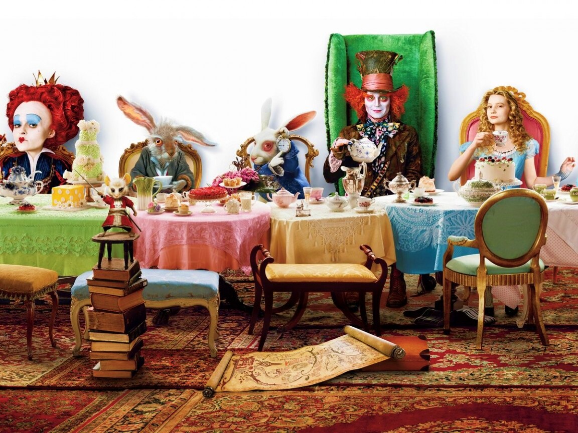 Чай в стране чудес обои