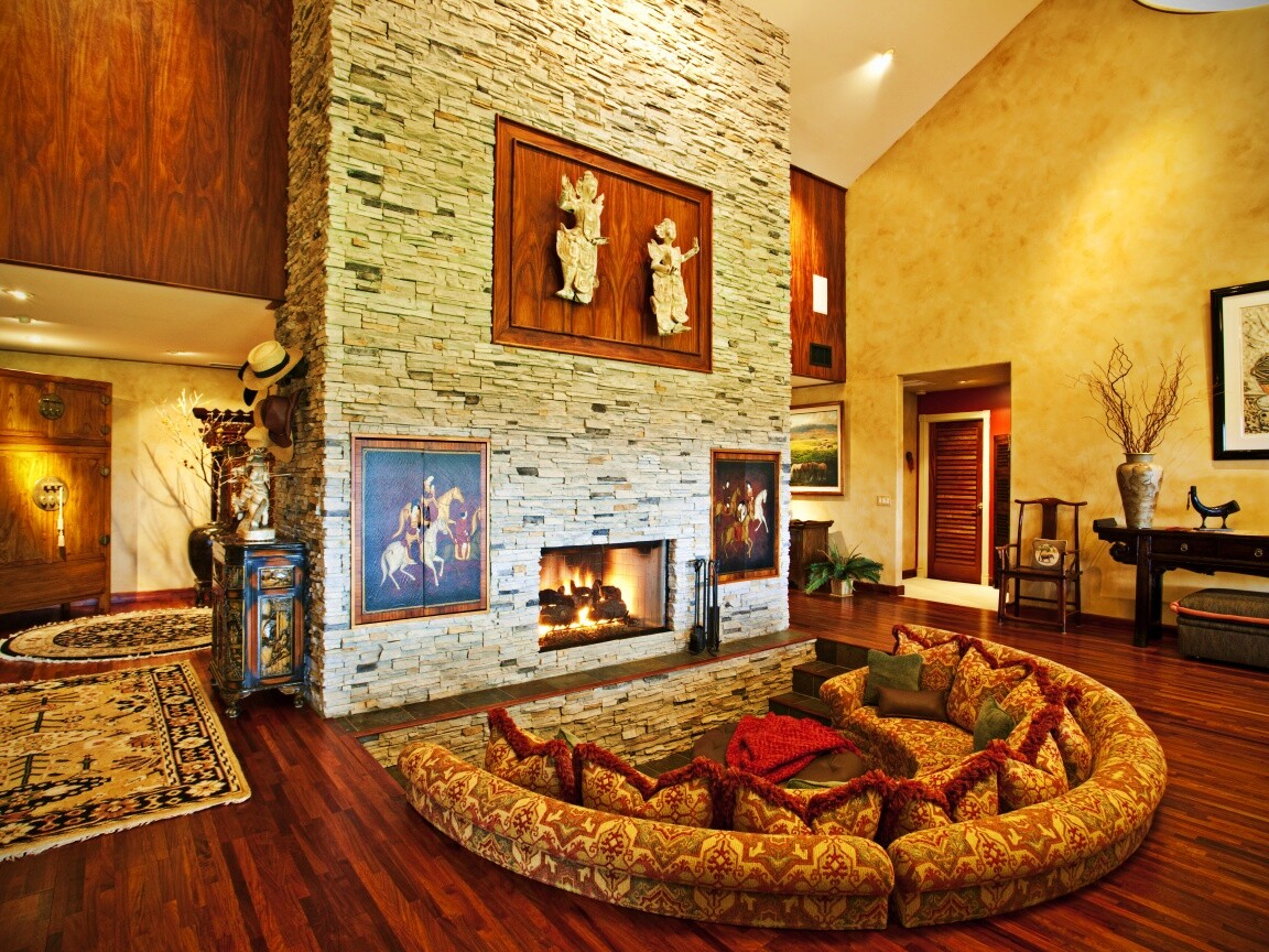 Интерьер гостинной обои