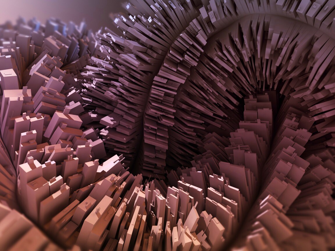 Модели домов засасывает обои