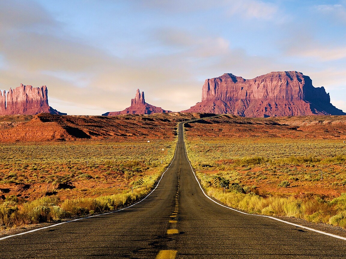 Дорога в пустыне обои