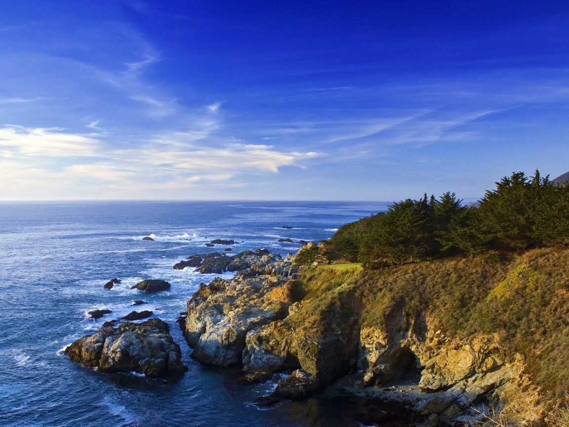 Скалистый берег обои