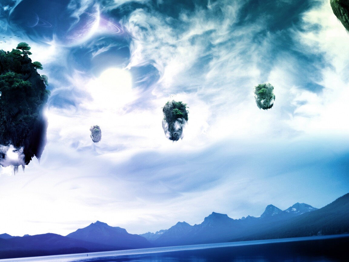 Летающие острова обои