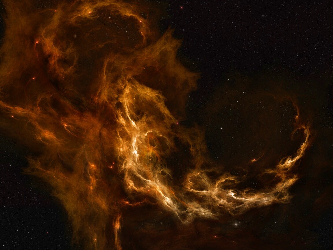 Яркая космическая туманность обои