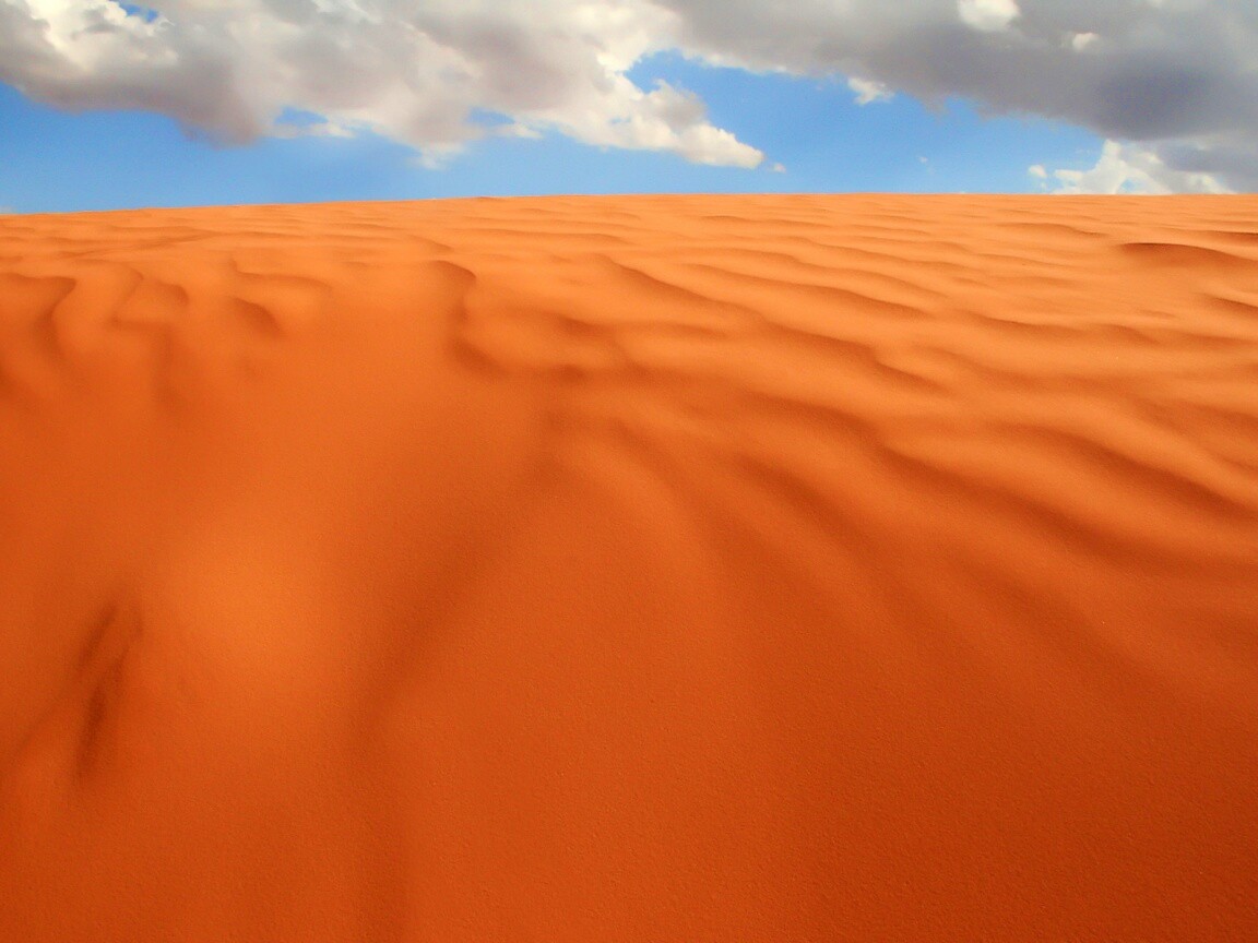 Оранжевые пески пустыни обои