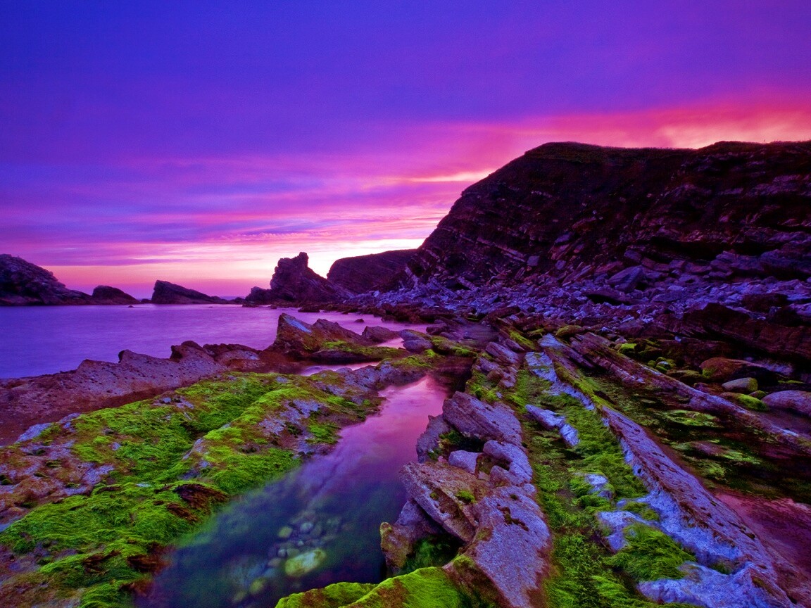 Скалистый берег обои