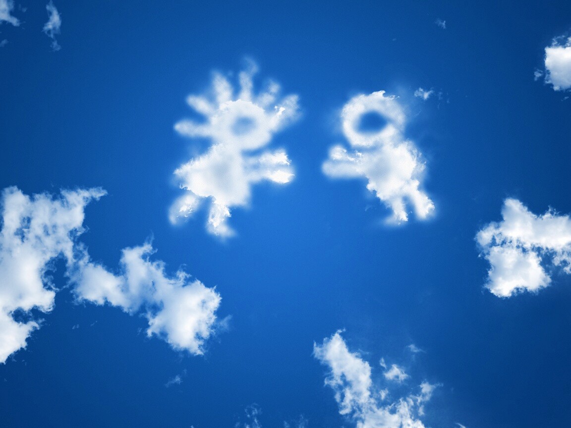 Фигуры из облакоа обои