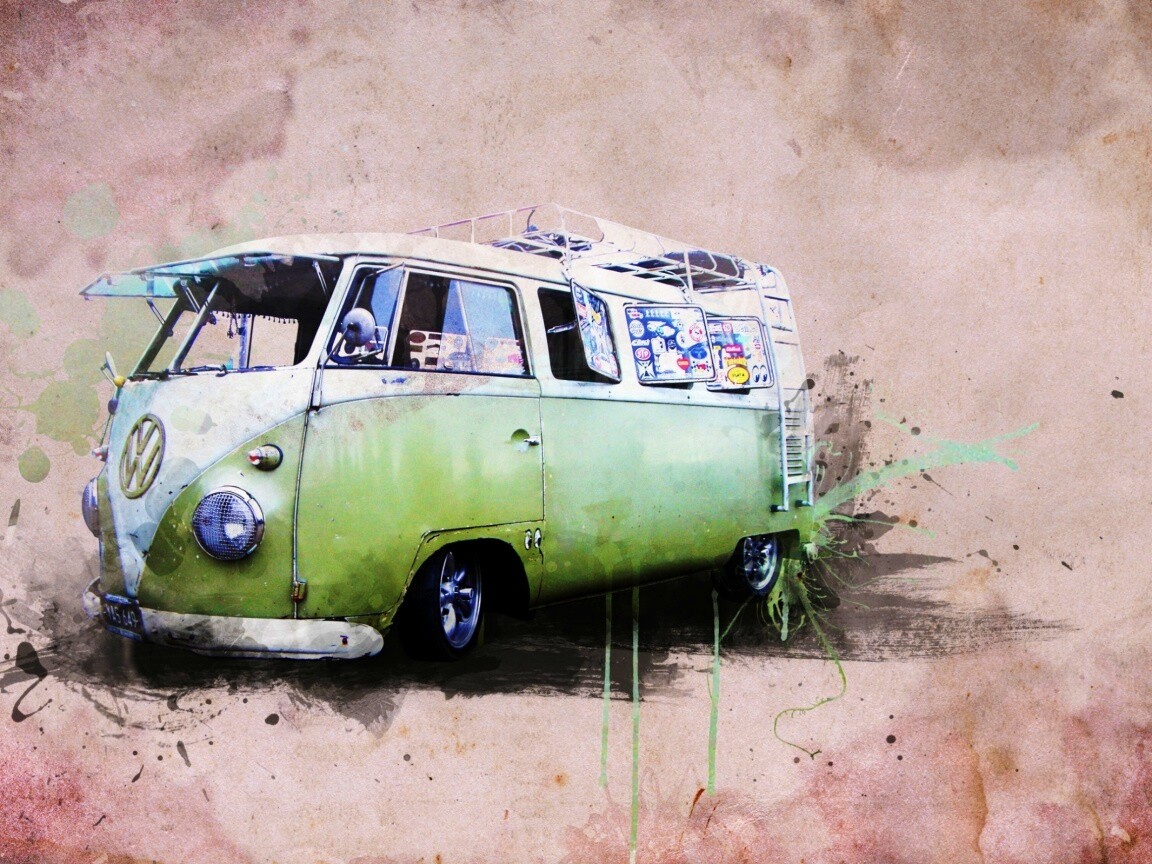 Фольксваген 56 года - лучший фургон для путешествий обои