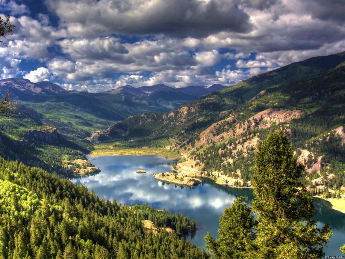 Горное озеро обои